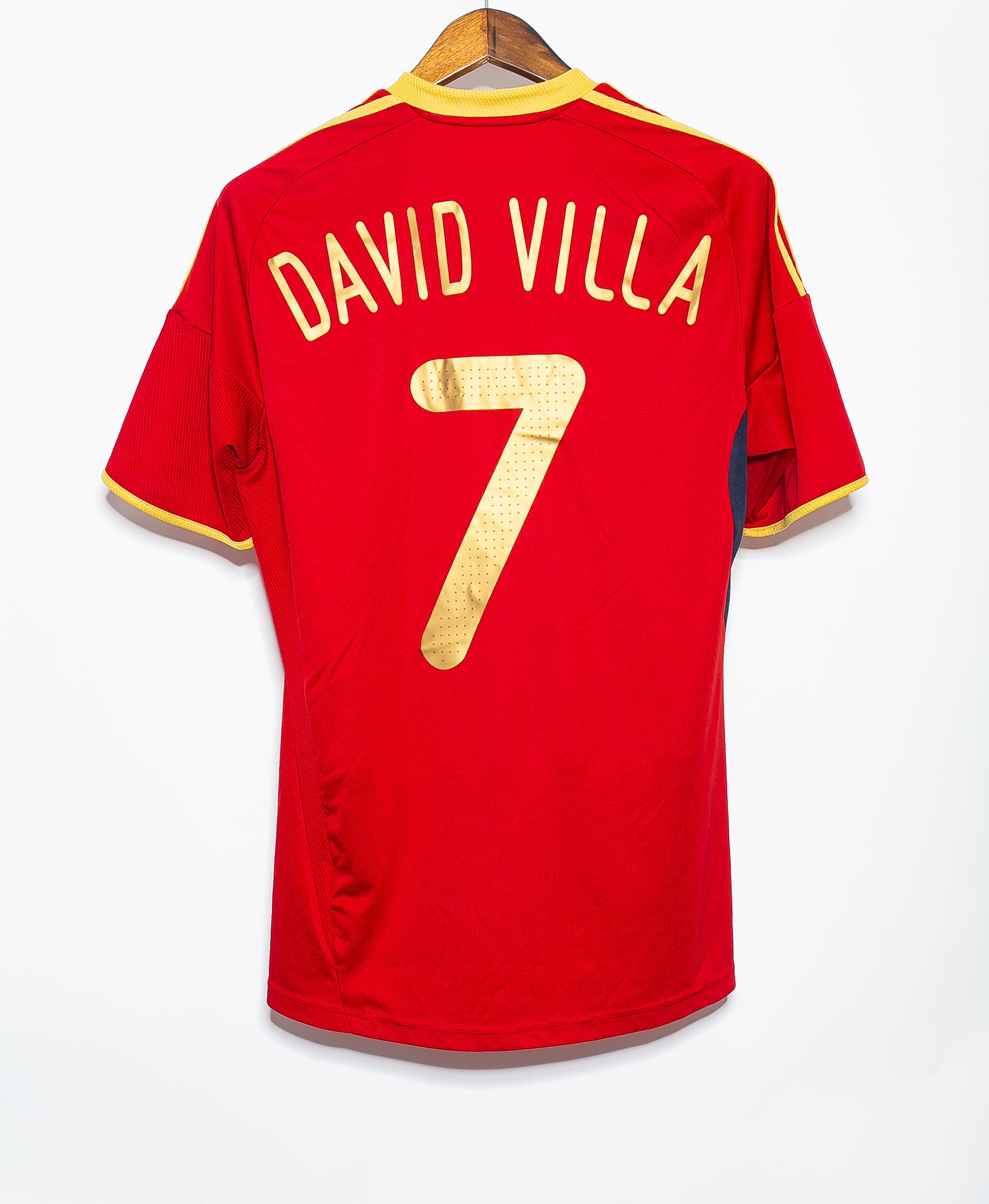 Authentic 2008 Spain Home Soccer Jersey David Villa #7 (M) - Perfect for Matches, Fan Events & Collectibles