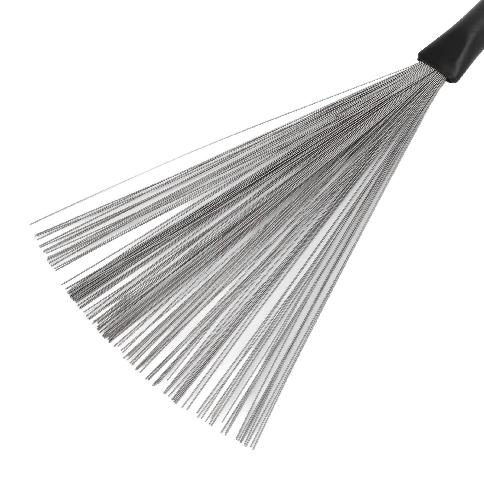 1 Pair Drum Stick Brushes with Maple Wooden Handle - Dual Purpose Steel Wire Drum Brushes for Rock Band, Jazz, Folk | Perfect for Drummers, Beginners & Students | Great for Live Performances, Practice Sessions & Studio Recording