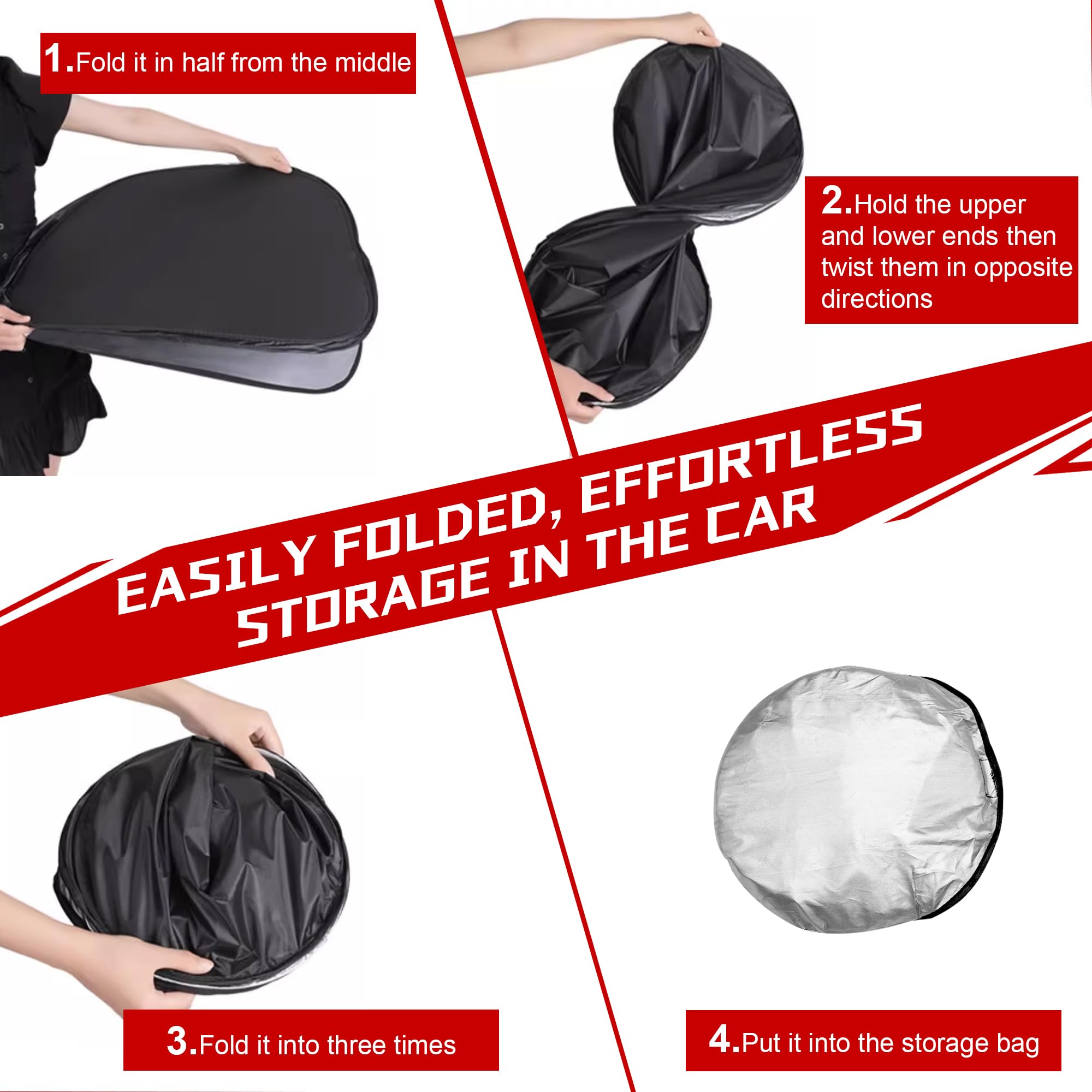 **Custom Fit Windshield Sun Shade for Honda Accord Sedan 2018-2025 | Foldable Car Sunshade Blocks 99% UV Rays & Heat | Automotive Interior Protector for Parking & Outdoor Use**