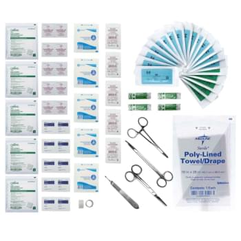 76-Piece Advanced Suture and Surgical Kit (SK6) - Professional Medical Supplies for First Aid, Emergency Care & Veterinary Use