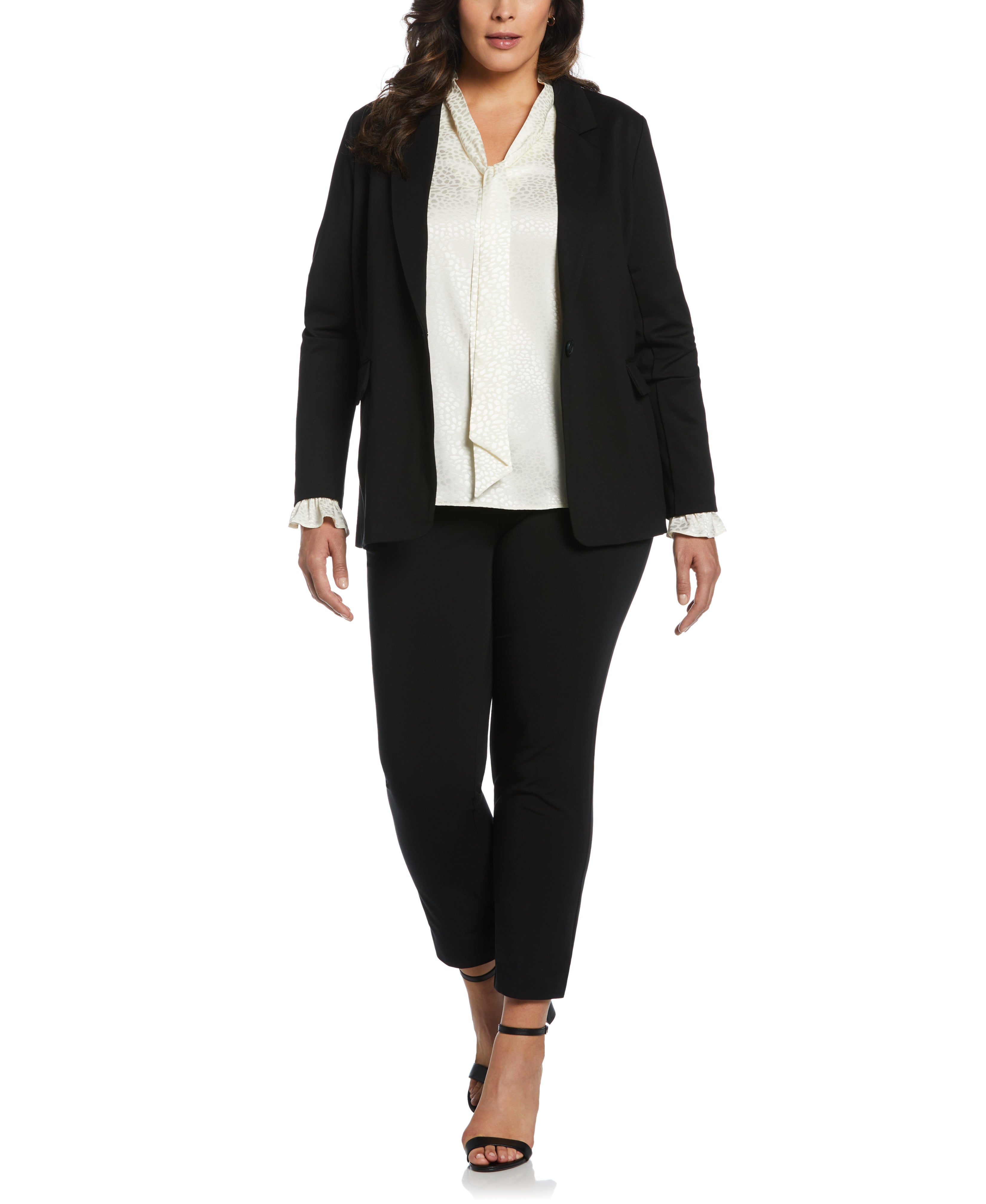 Plus Size Tie Front Blouse for Women - Flattering Wrap Style Tunic Top for Work & Casual Outfits | Office Wear & Date Night Fashion