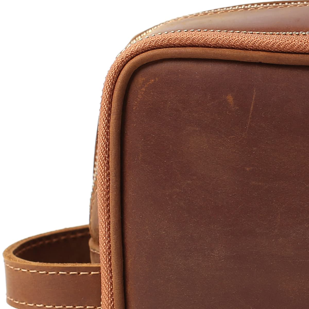 Premium Personalized Leather Toiletry Bag for Men - Large Travel Shaving Dopp Kit, Cosmetic Organizer & Bathroom Storage | Ideal for Business Trips, Gym Essentials & Vacation Packing