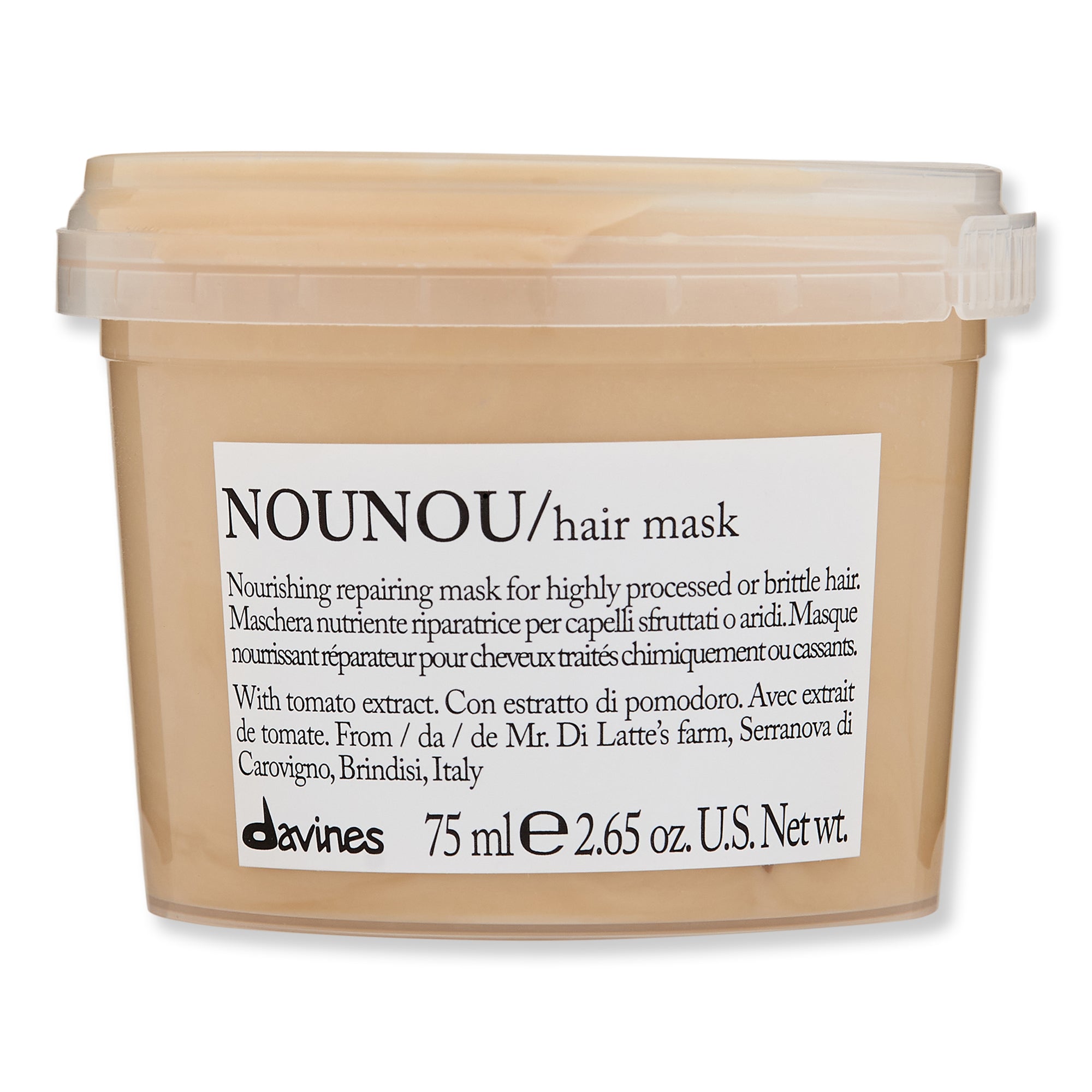 Davines Nounou Hair Mask - Deep Conditioning Treatment for Dry, Damaged Hair - Repair & Hydrate for Soft, Shiny Locks - Perfect for Post-Color Care & Weekly Hair Treatment