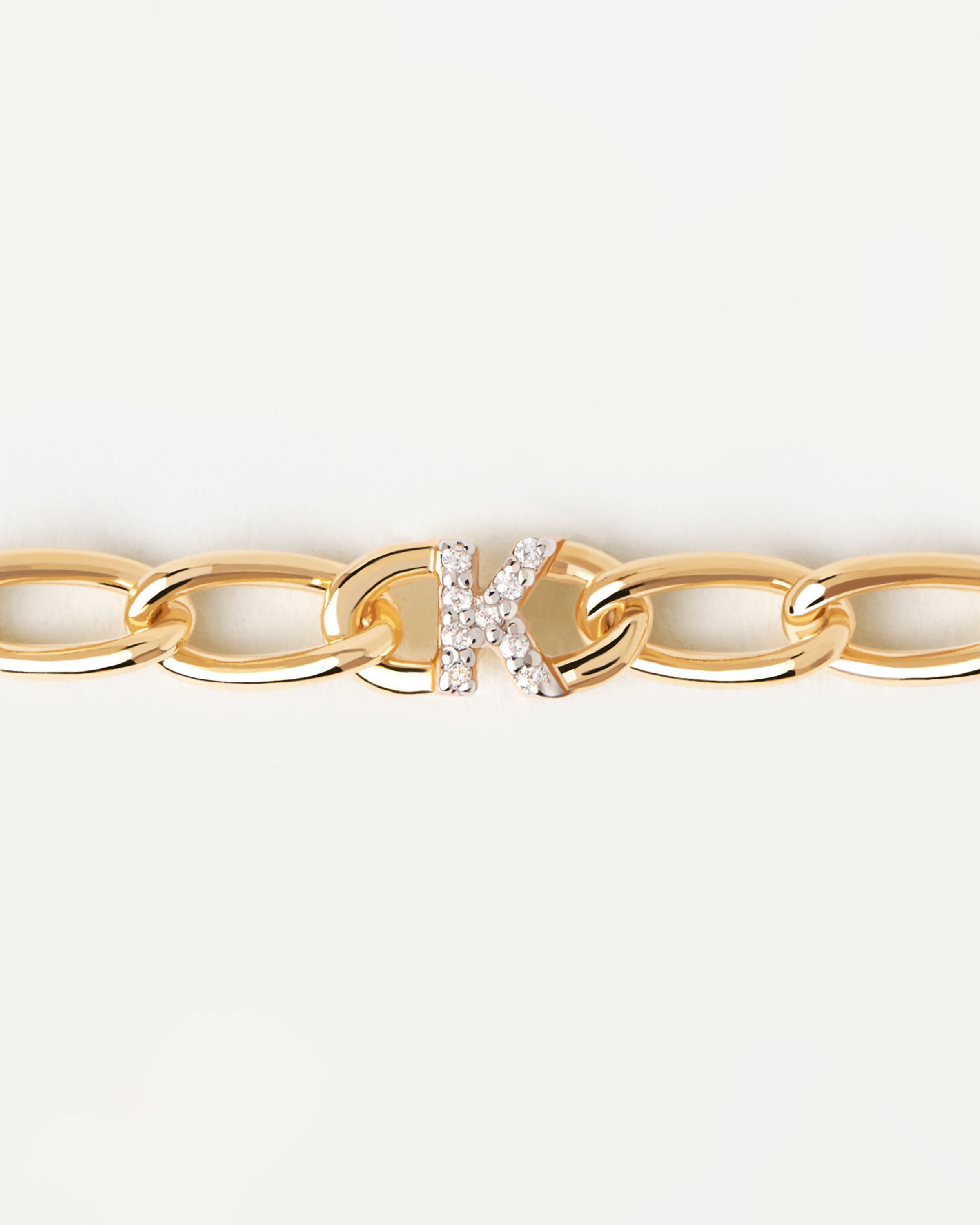 Letter K Chain Bracelet for Women - Gold & Silver Initial Alphabet Jewelry Gift for Her - Perfect for Birthday, Anniversary & Everyday Wear