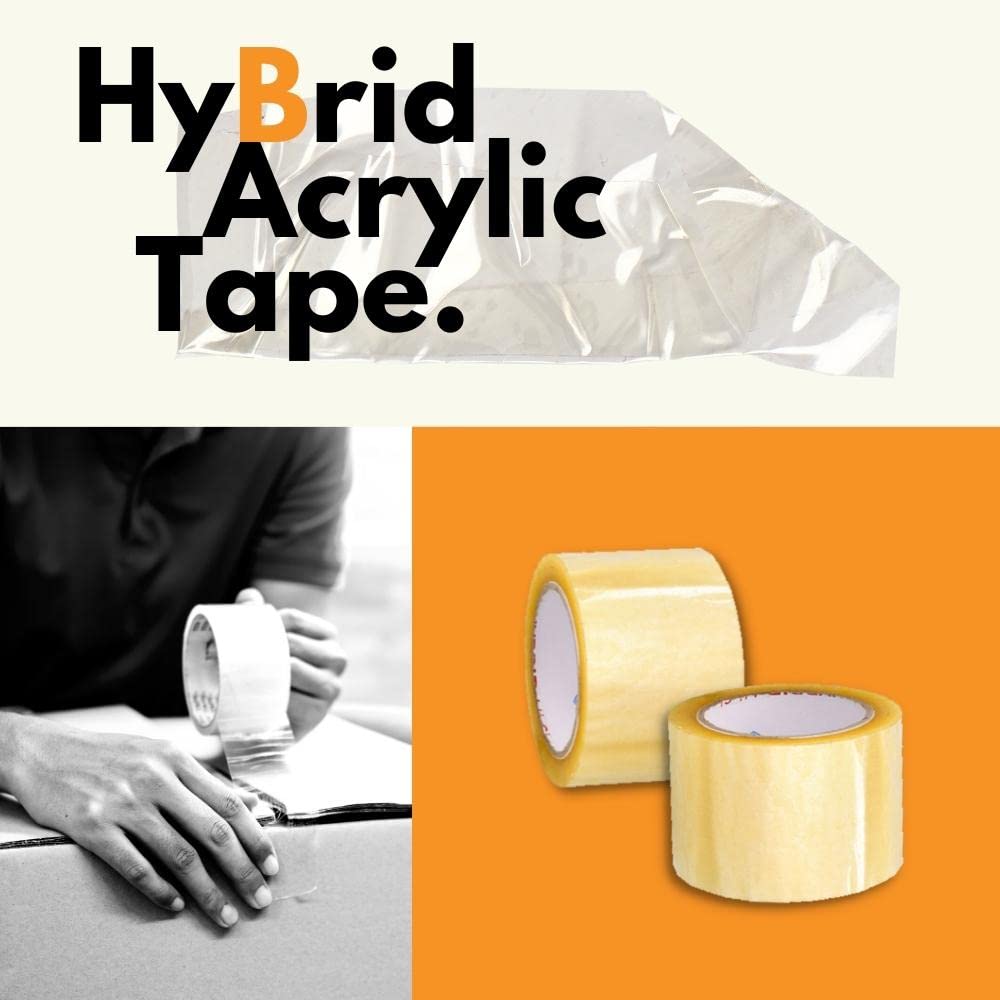 PSBM 3 Inch x 1000 Yards Clear Acrylic Packing Tape - 8 Rolls of 2 Mil Shipping Tape for Sealing Boxes | Heavy Duty Packaging, Moving & Storage Supplies for Home, Office & Warehouse Use