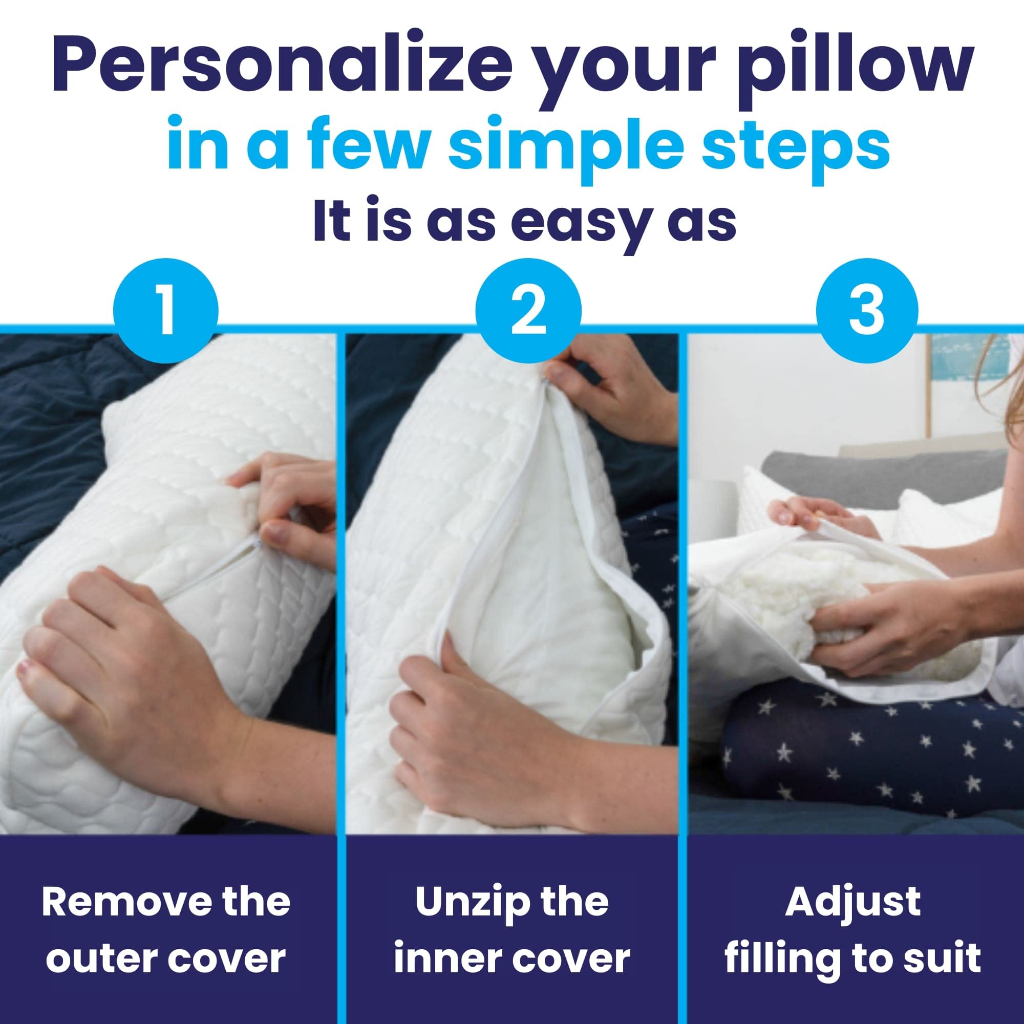 Sidney Sleep Mini Travel Neck Pillow for Knee, Back & Lumbar Support - 14x19 Inch Small Curved Pillow with Adjustable Loft - Washable & Portable with Drawstring Backpack - Perfect for Airplanes, Cars, Office & Home Use