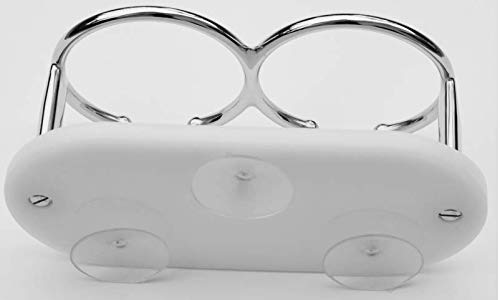 Stainless Steel Double Ring Drink Holder with Suction Cup Mount - Marine Boat Cup Holder for Fishing, Boating & Outdoor Activities