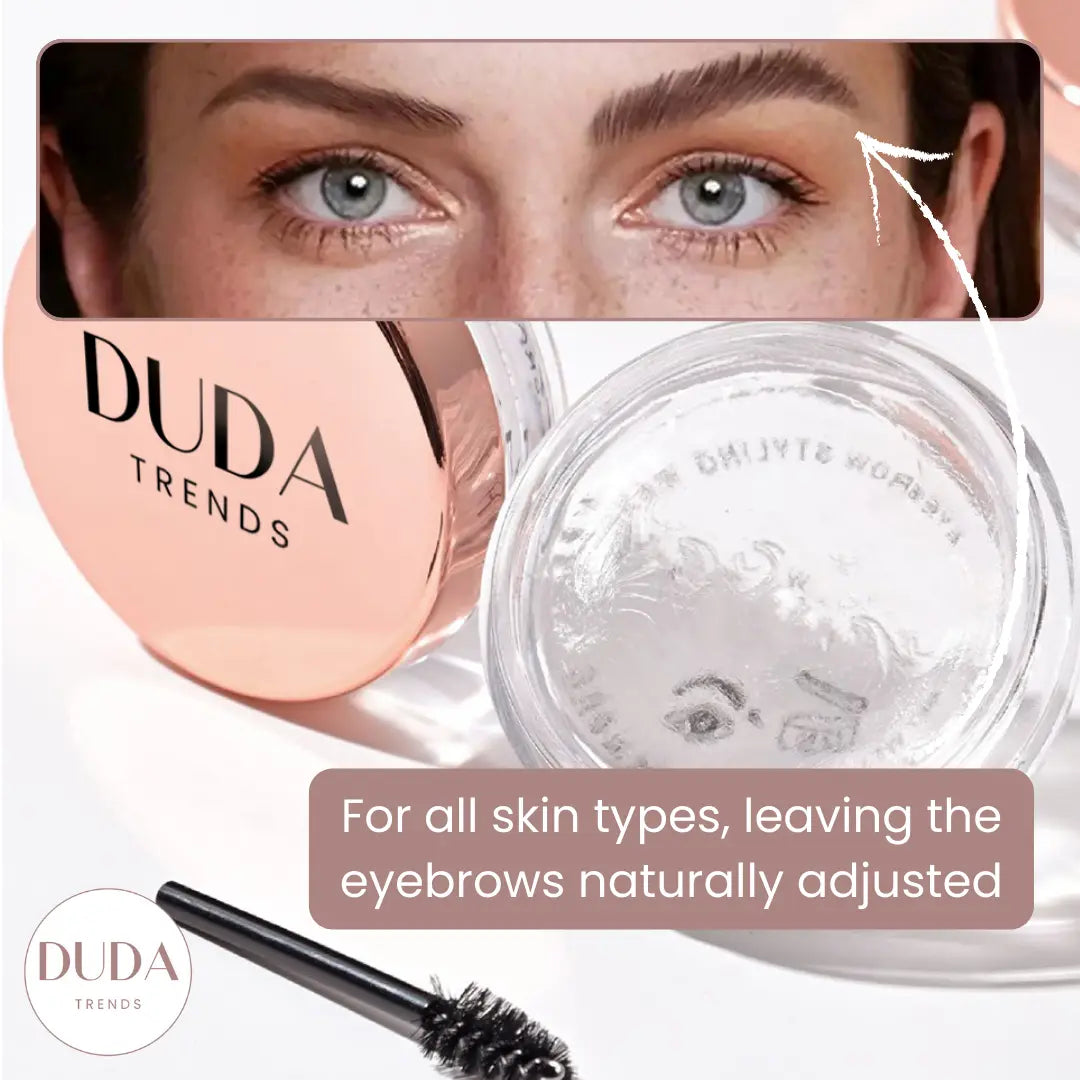 Natural Transparent Eyebrow Wax - Long Lasting Plant-Based Styling Gel for Defined Brows | Vegan, Cruelty-Free | Perfect for Daily Makeup & Professional Salon Use