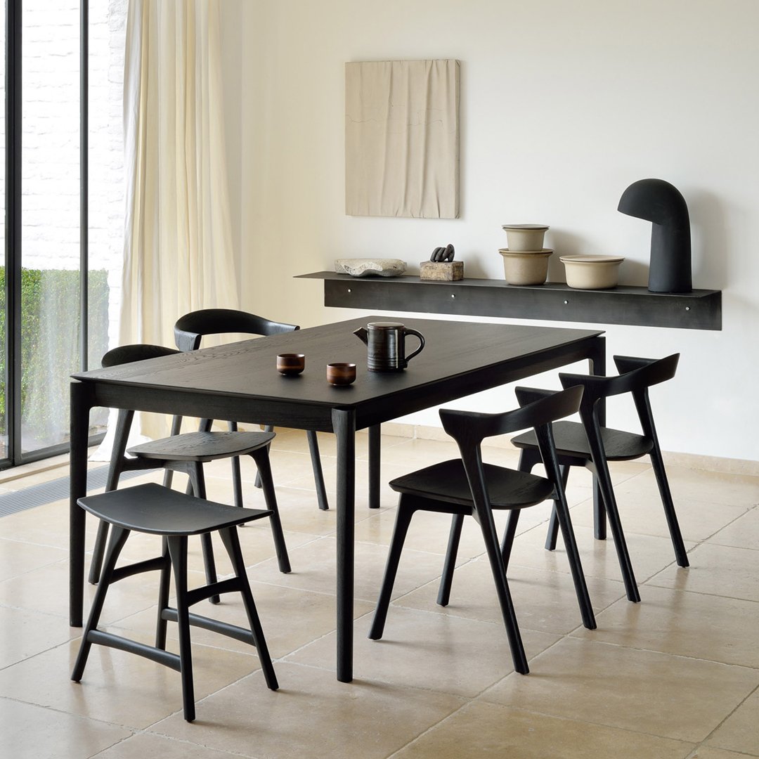 Extendable Rectangular Dining Table - Bok Expandable Wooden Table for Small Spaces | Perfect for Family Dinners & Entertaining Guests