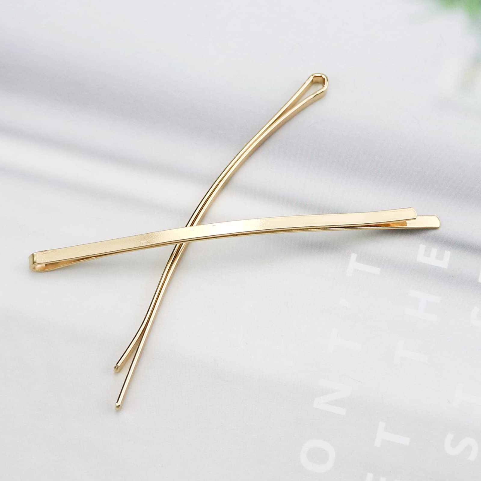 50 Jumbo Bobby Pins 3.34 Inch - Strong Metal Hair Clips for Women, Thick Long Hair Updo Styling, Gold & Silver Hairpins Hair Accessories - Perfect for Weddings, Parties, and Everyday Hairstyles