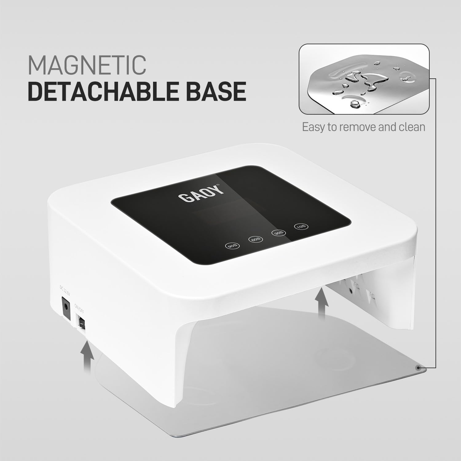 Professional Rechargeable UV LED Nail Lamp for Gel Polish - 4 Timer Settings with Auto Sensor & Sensitive Mode - Fast Curing Portable Nail Dryer for Home Salon & Travel - White