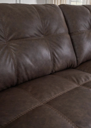 Barlin Mills 2-Piece Sectional Sofa with Chaise Lounge in Umber Brown - Modern Living Room Furniture for Small Spaces & Apartments