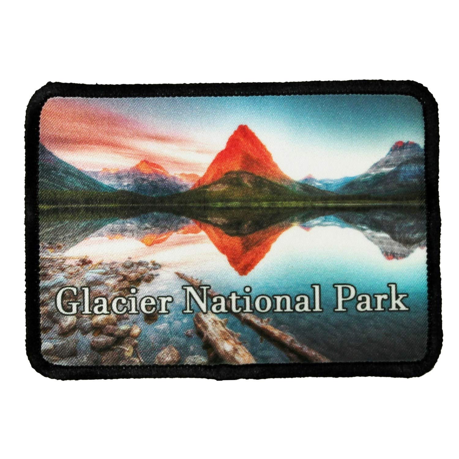 Glacier National Park Patch - Montana Travel Souvenir - Dye Sublimation Iron-On Applique for Jackets, Hats & Backpacks - Perfect for Hikers & Outdoor Enthusiasts