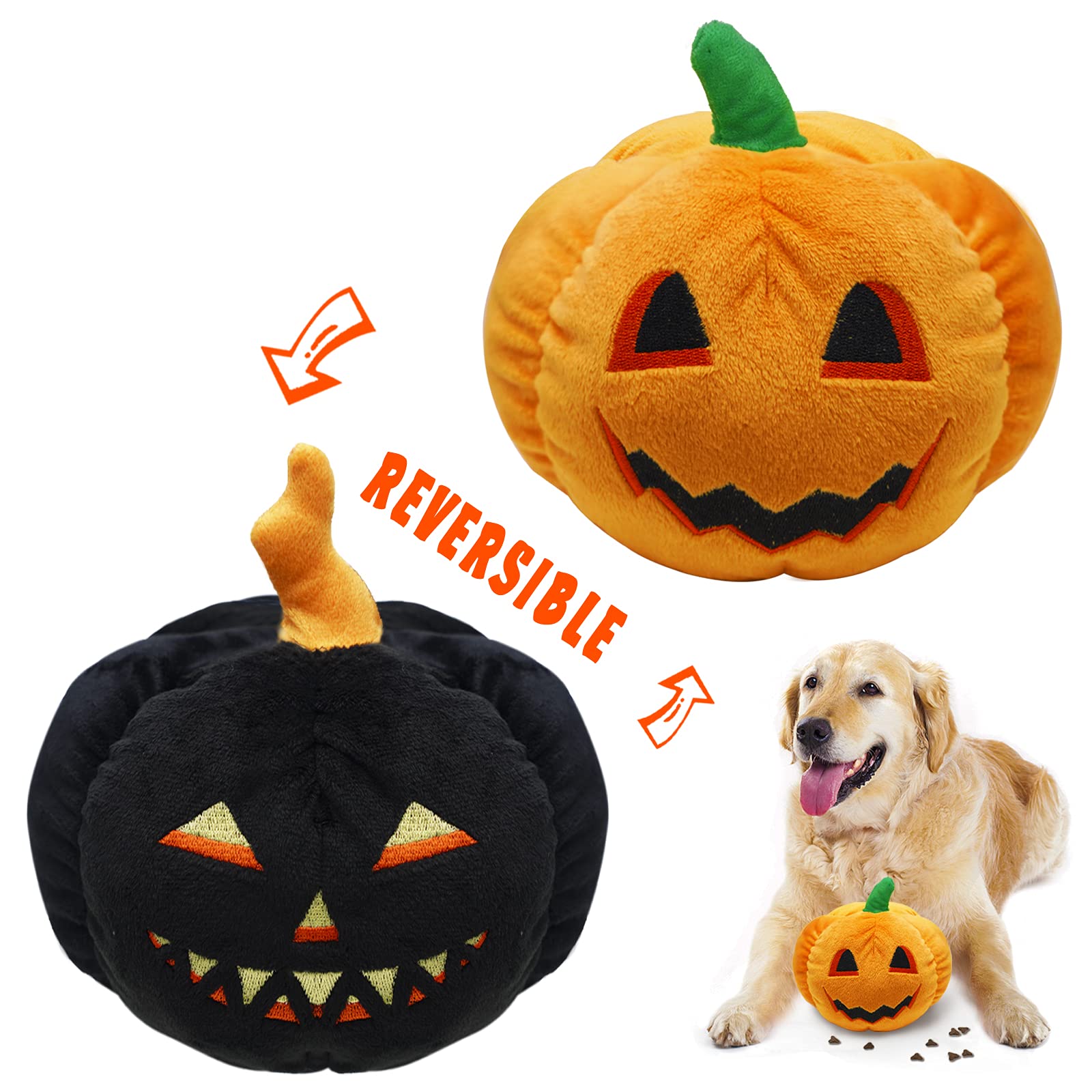 Halloween Hide and Seek Squeaky Dog Toys - Interactive Puzzle Toys for Small & Medium Dogs - Relieves Boredom & Stimulates Mind - Perfect for Indoor Play, Training & Enrichment Activities