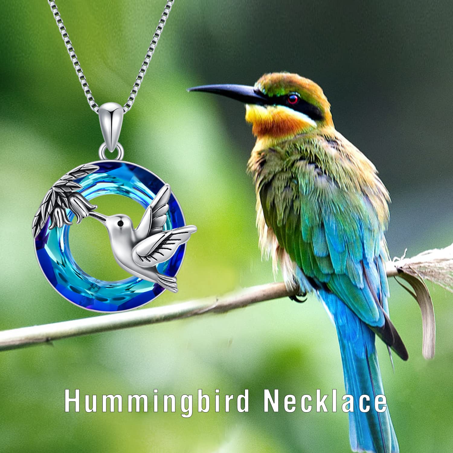 SIMONLY 925 Sterling Silver Hummingbird/Phoenix Pendant Necklace - Elegant Valentine's Day & Birthday Gift for Women & Girls | Perfect for Romantic Dates, Anniversaries & Special Occasions