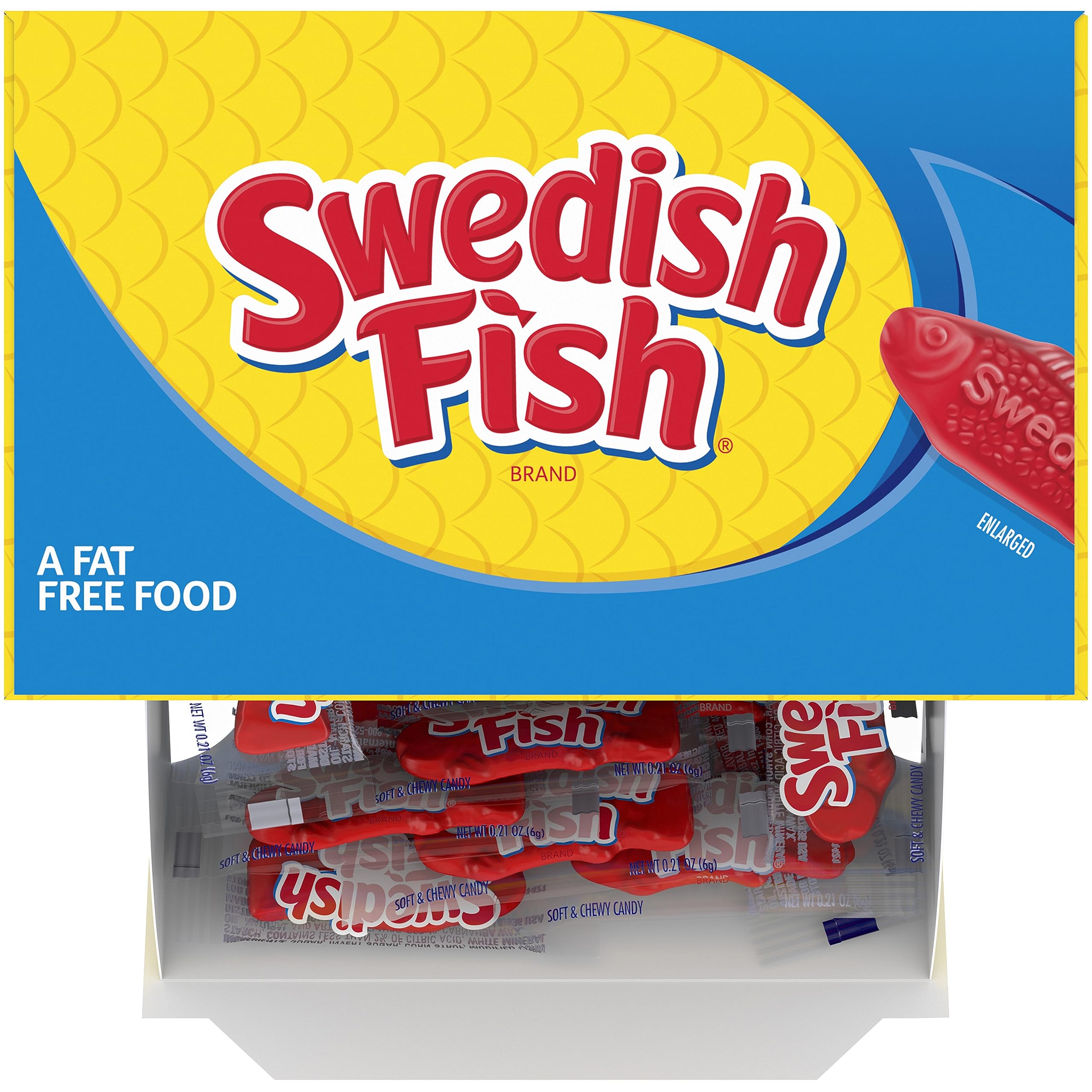 Swedish Fish 240-Piece Grab-and-Go Candy Snacks Box - Bulk Gummy Candy for Office, Party, Movie Night & Road Trips - Perfect Reception Treats & Sweet Snacks