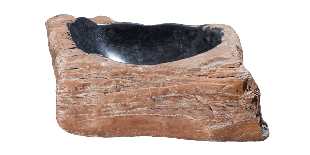 Natural Petrified Wood Bathroom Sink - 17