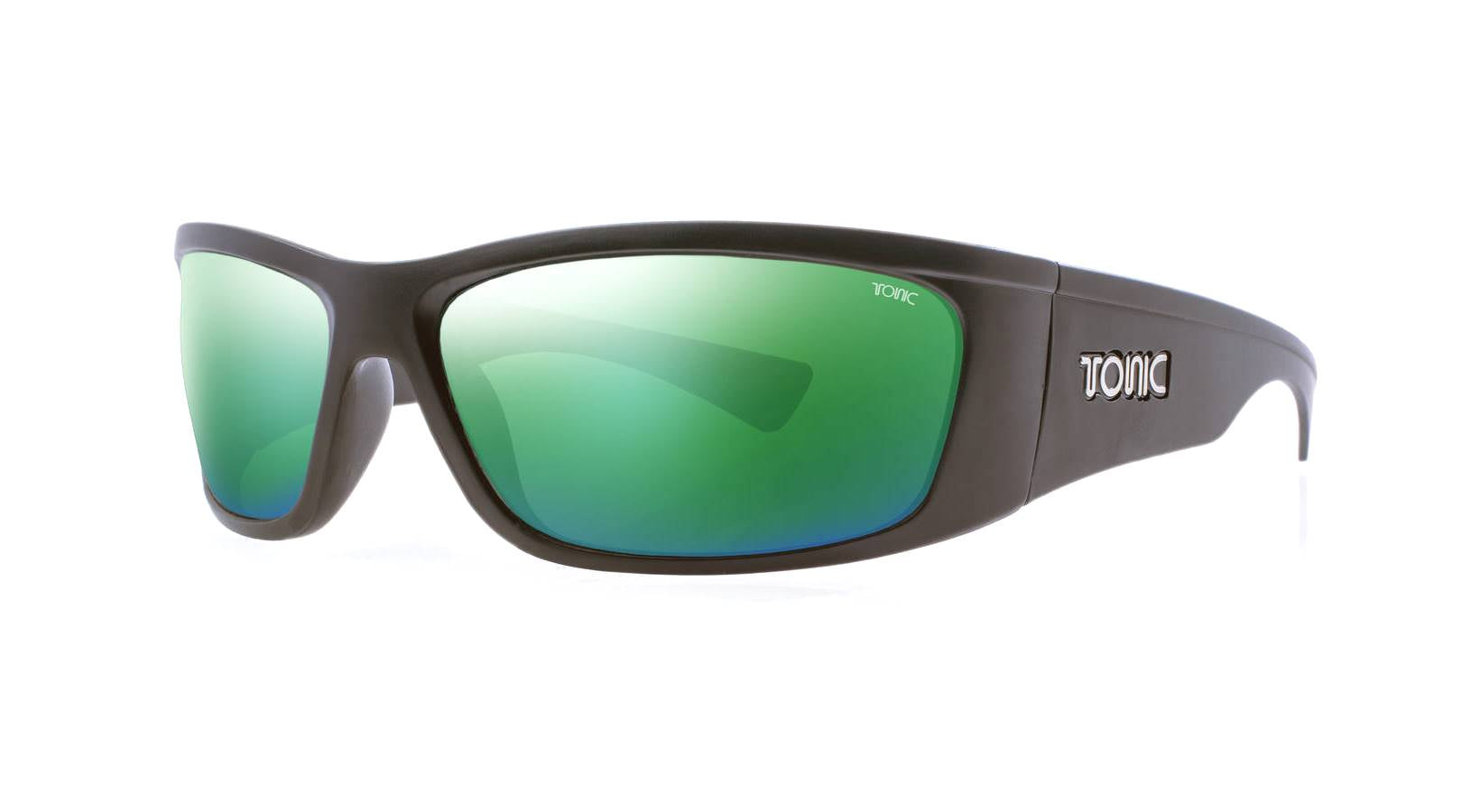 Matte Black-Green Mirror Lens