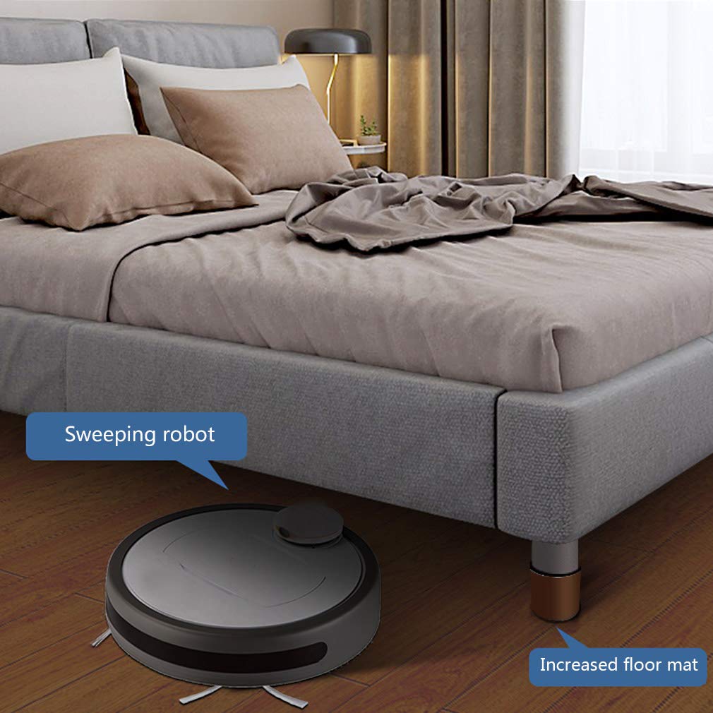 4-Pack Heavy Duty Steel Furniture Risers - Self-Adhesive Bed & Sofa Lift Risers (40x52mm, White) - Supports 500kg for Beds, Couches, Tables & Chairs - Perfect for Home, Office & Dorm Room Furniture Elevation