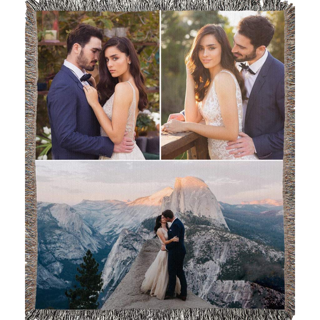 Personalized Photo Woven Blanket - Custom 50