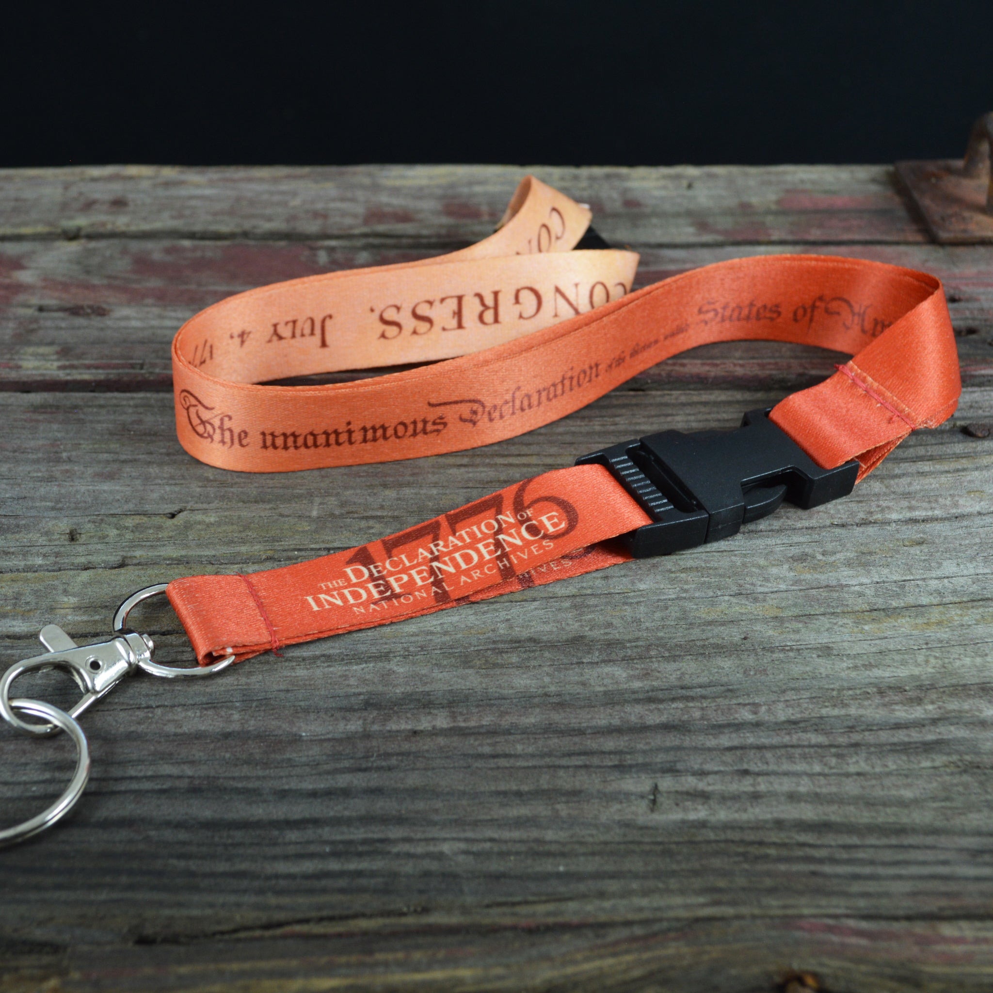 Declaration of Independence Lanyard - Patriotic ID Badge Holder for Work, School & Events - American Flag Themed Neck Strap for Teachers, Nurses & Government Employees