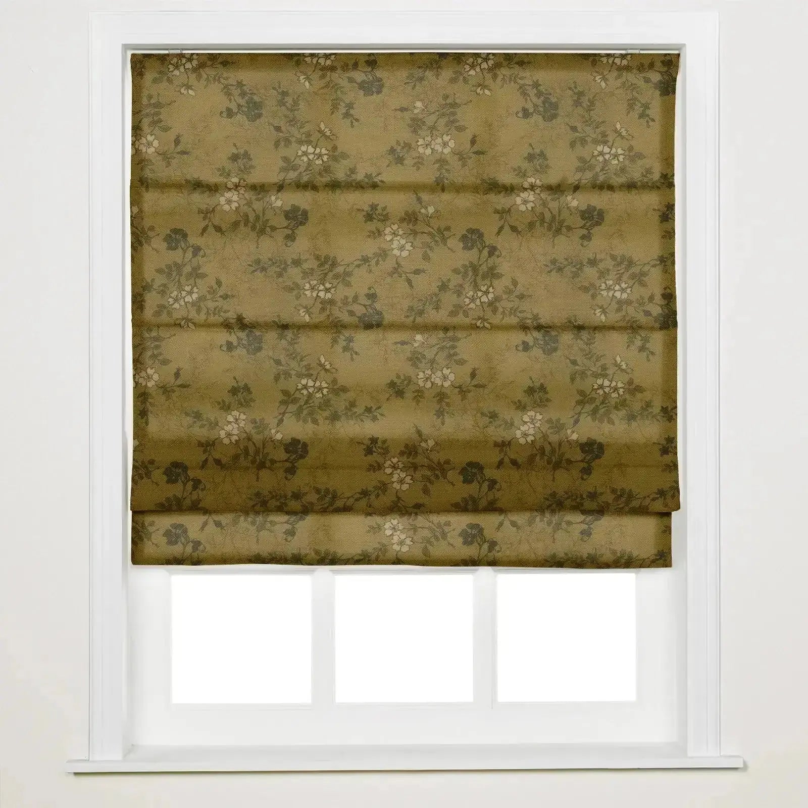 Elegant Sara Le Printed Roman Shade - Cordless Window Treatment for Plus Size Windows | Perfect for Living Room, Bedroom & Home Office Decor