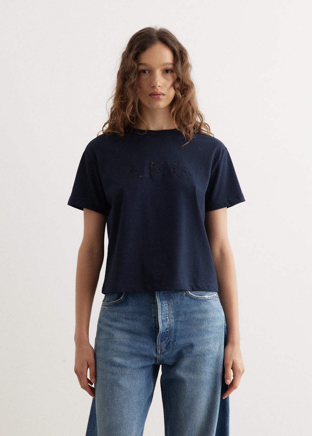 Annie Cohbq F26495Iak Navy Blue T-Shirt for Men & Women - Casual Wear, Street Style, Everyday Comfort