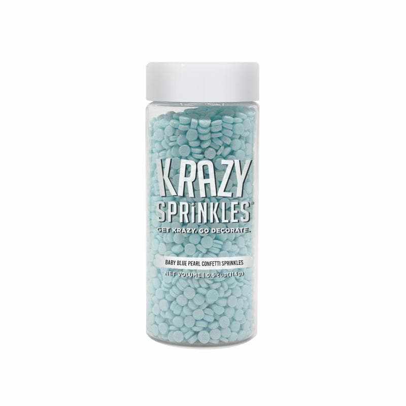Premium Baby Blue Pearl Confetti Sprinkles for Cake Decorating, Cupcakes, Cookies & Party Supplies – Edible Glitter for Baking & DIY Crafts