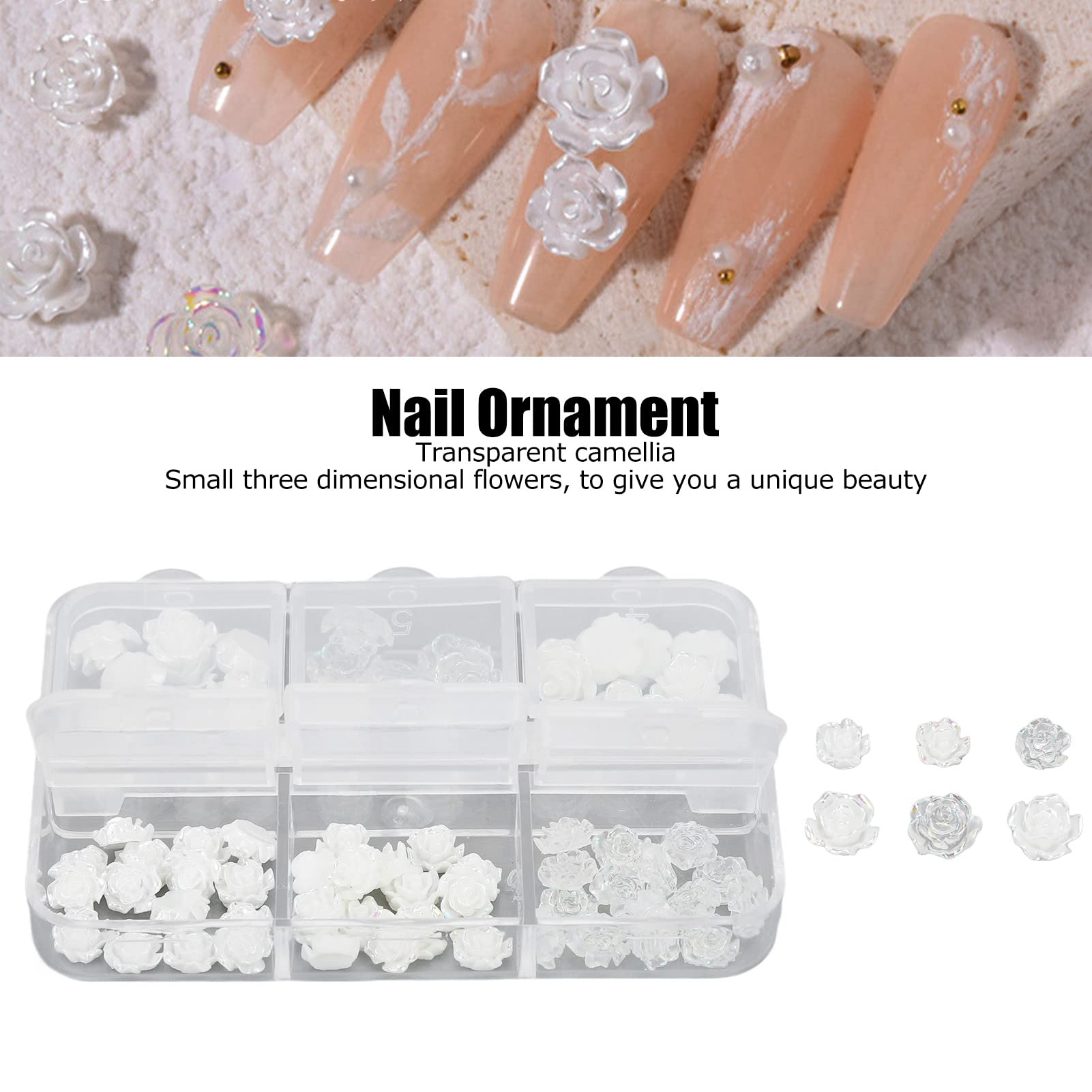 Camellia Nail Decorations - Shiny Rhinestone Nail Art Gems for Professional & DIY Manicures | Perfect for Salons, Home Use & Special Occasions