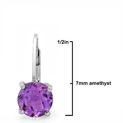 925 Sterling Silver Gemstone Lever Back Earrings for Women – Elegant Dangle Earrings for Parties, Weddings & Special Occasions