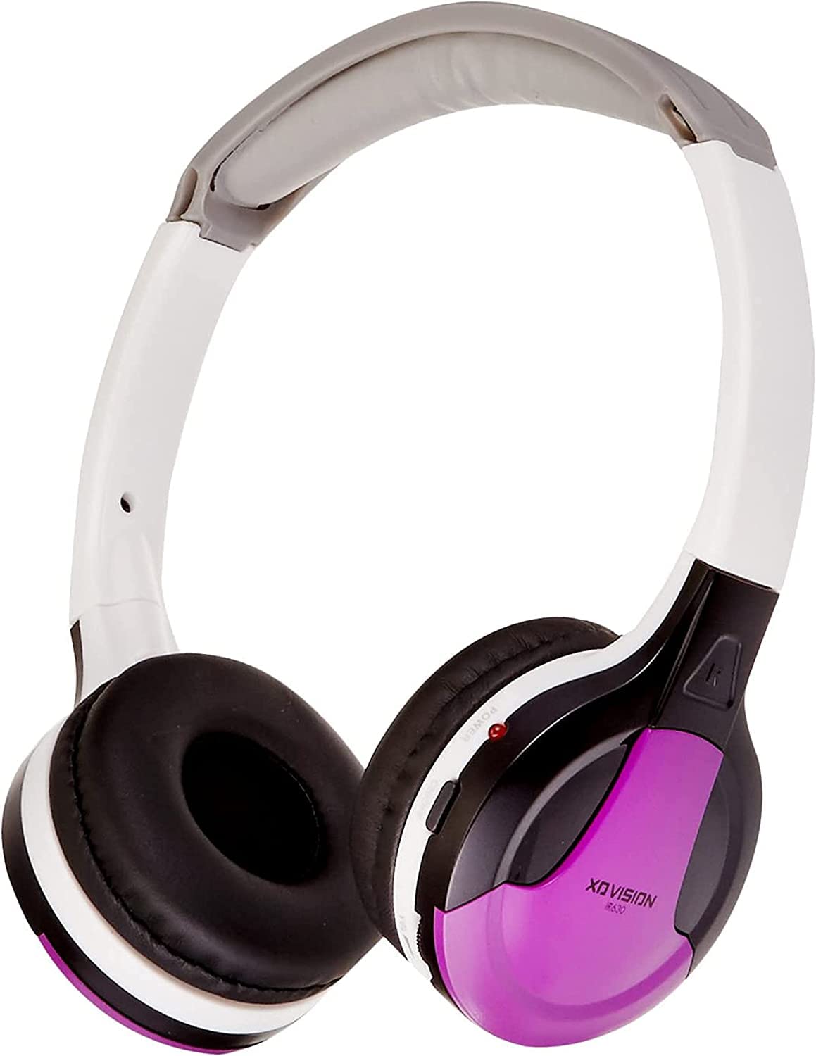 XO Vision IR630PR Universal IR Wireless Foldable Bluetooth Headphones - Purple Lightweight Portable Headset for iPhone, Android, Car & Kids | Perfect for Travel, Gaming & Car Entertainment Systems