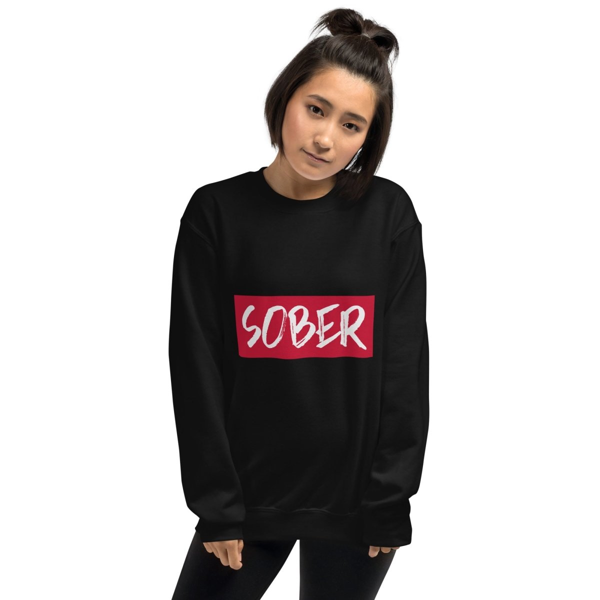 SOBER Statement Unisex Classic Sweatshirt | Comfortable Cotton Pullover Hoodie for Men & Women | Perfect for Casual Wear, Street Style & Lounge Outfits