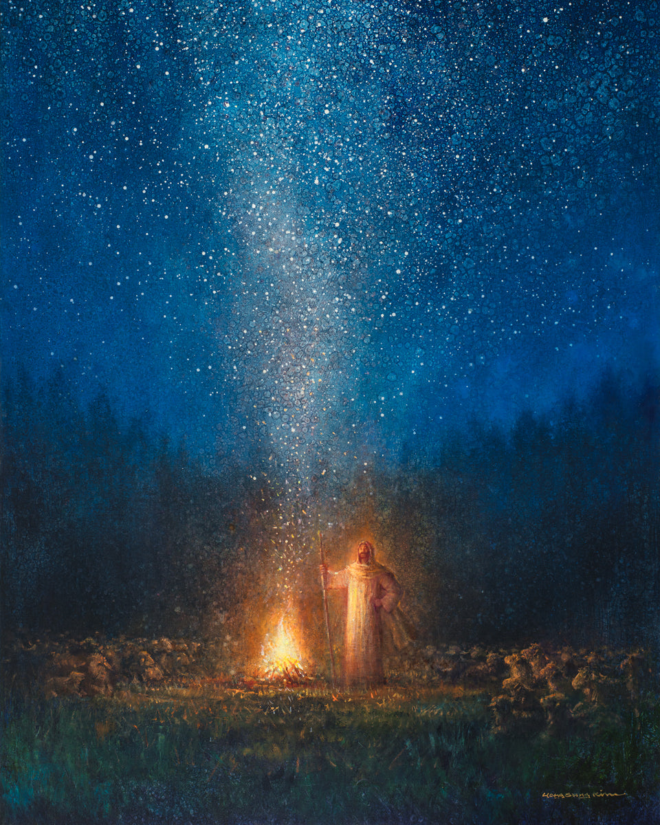Jesus He Will Protect Us - Religious Christian Wall Art for Home & Church Decor - Perfect for Bedroom, Living Room & Prayer Spaces