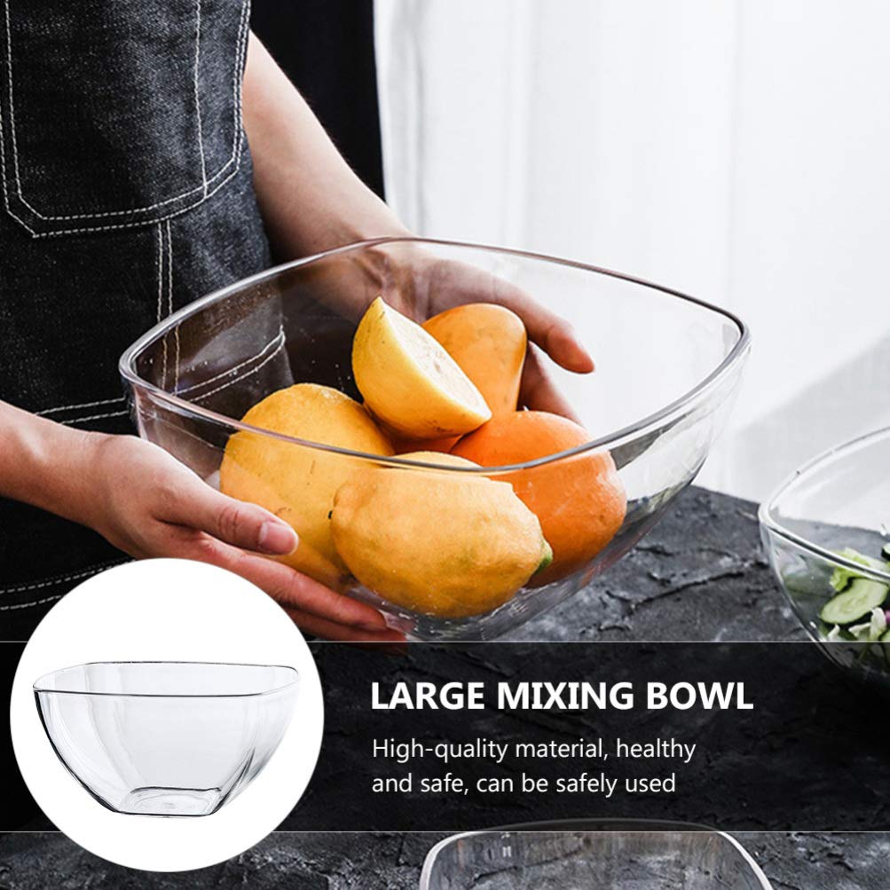 DOITOOL 1pc Large Acrylic Salad Mixing Bowl - 5QT Capacity, BPA-Free Food Serving Bowl for Vegetables, Desserts, Fruits | Perfect for Kitchen Prep, Party Serving & Meal Prep