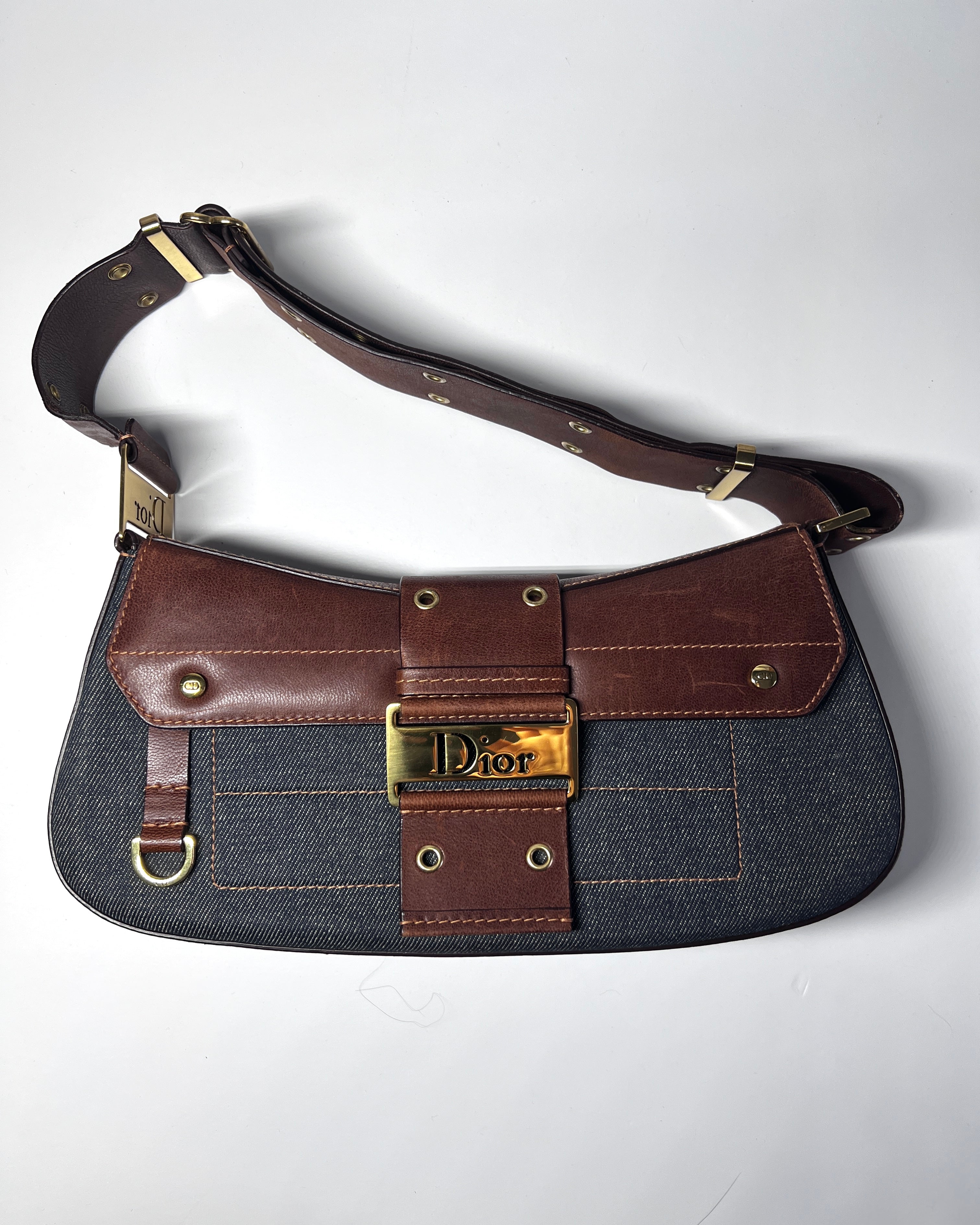 Dior Denim Punk Shoulder Bag - Stylish Crossbody Purse for Women, Fashionable Designer Handbag for Daily Use, Parties & Travel