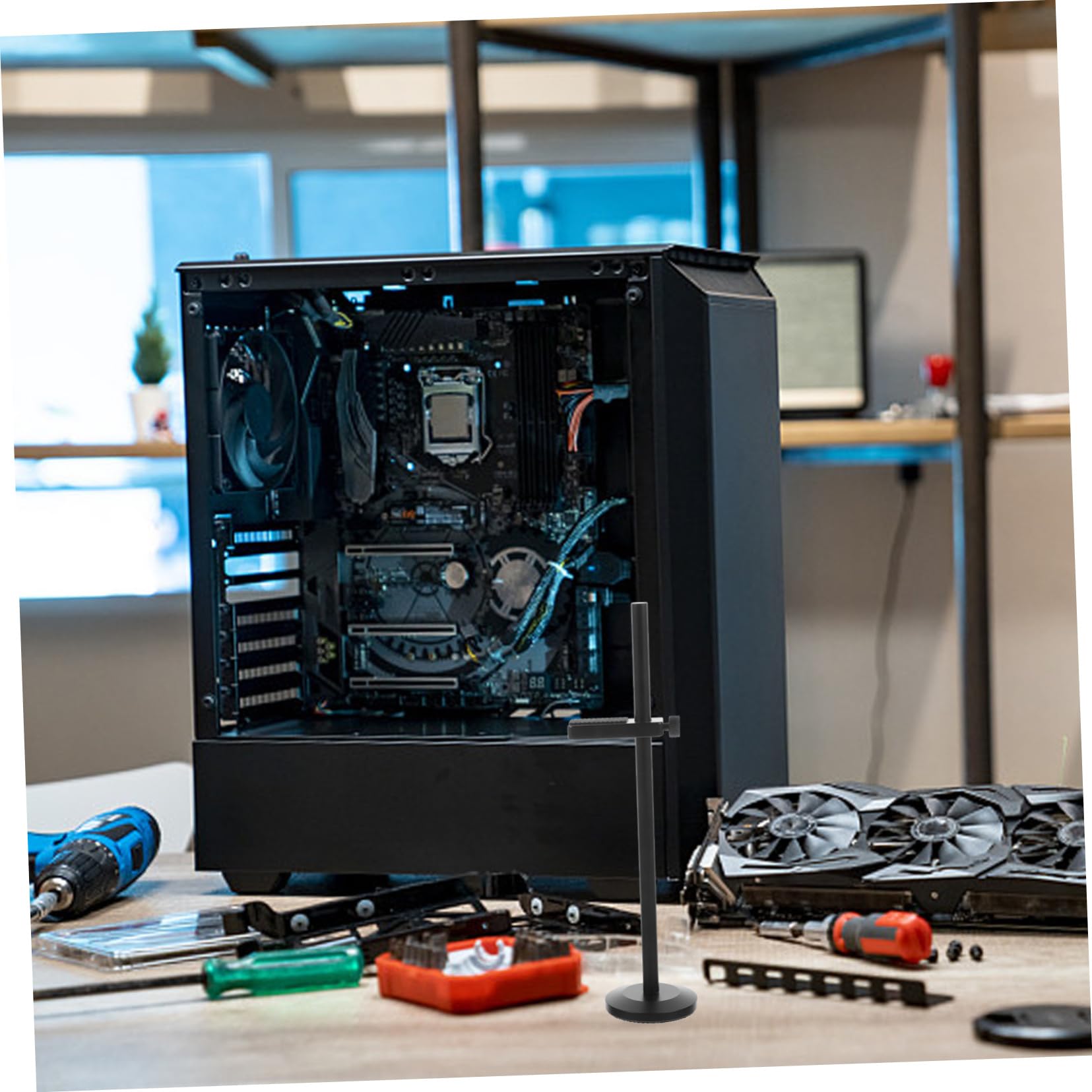 ARTIBETTER Adjustable GPU Support Bracket - Anti-Slip Graphics Card Holder for PC, Computer Case & Gaming Rig (Perfect for Vertical GPU Mounting & Cable Management)