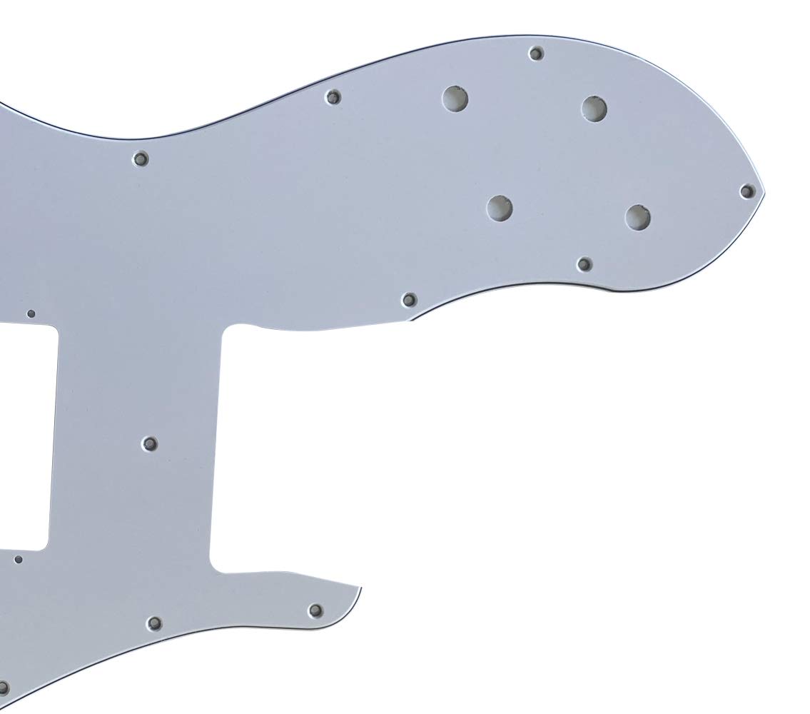 Custom 3-Ply White Wide Range Style Pickguard for 72 Telecaster Reissue Electric Guitar - Perfect for Vintage Guitar Upgrades & DIY Modifications