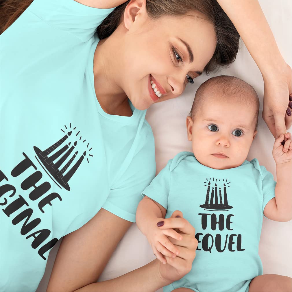 Mother and Baby Matching Outfits Set - 100% Cotton Lavender Mommy & Me Outfits for Newborn & Medium Size - Perfect for Mother's Day, Family Photos & Special Occasions