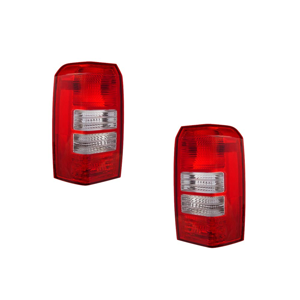 Jeep Patriot Tail Lights Pair - Left Driver & Right Passenger Side Rear Lamps for 2008-2015 Models | Perfect for Night Driving & Off-Road Adventures