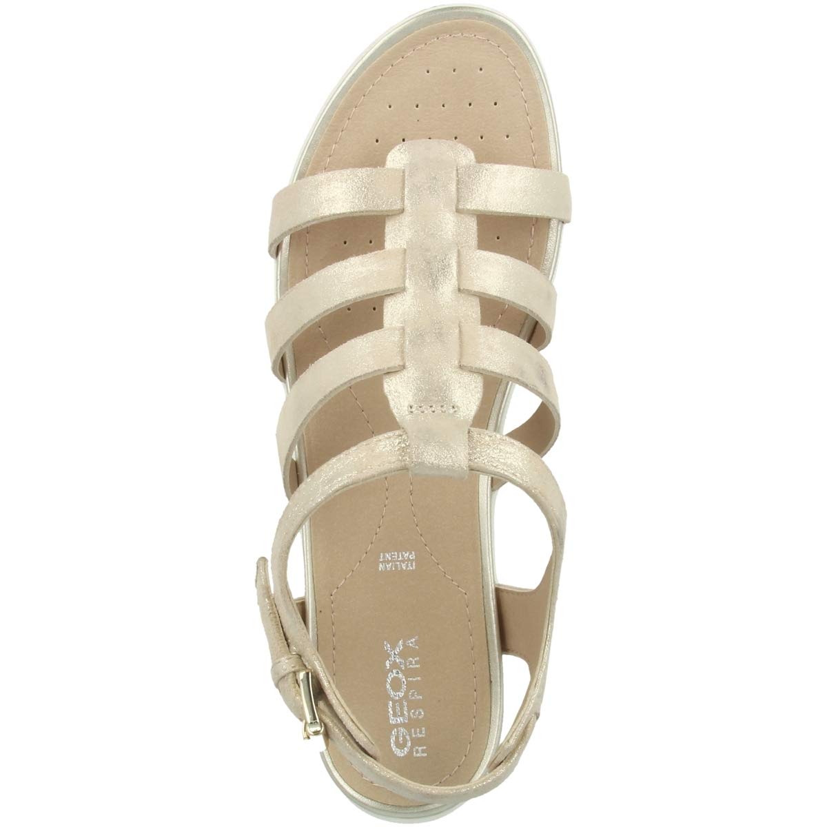 Geox Women's D Sandal Vega A - Comfortable Wedge Heel Open Toe Sandals for Women | Perfect for Summer, Beach, and Casual Outings