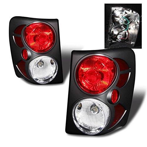 Jeep Grand Cherokee Black Euro Tail Lights Assembly Set - Left Driver & Right Passenger Side Replacement Headlamps | Enhanced Style & Safety for Night Driving & Off-Road Adventures