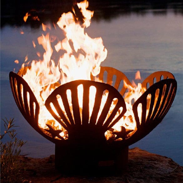 Barefoot Beach Wood Burning Fire Pit Art - Outdoor Patio & Backyard Fireplace for Camping, Beach, and Garden Gatherings