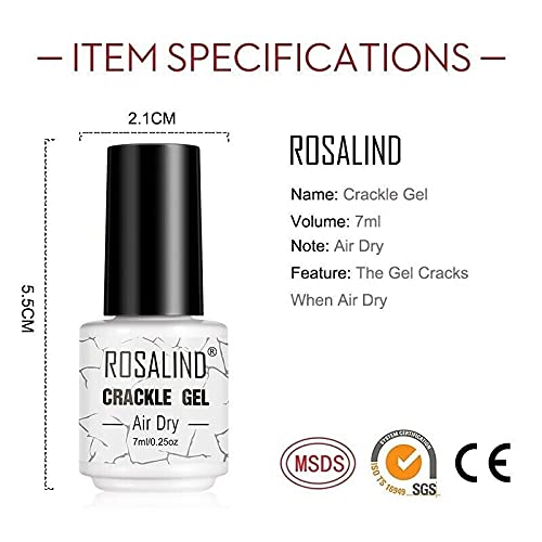 BELLE GAGA™ ROSALIND Crackle Gel Nail Polish - 7ml Quick Dry Crack Effect Nail Art Gel for Manicure, Self-Nail & Salon Use | Perfect for DIY Nail Designs, Home Manicures & Professional Nail Artistry (A627)
