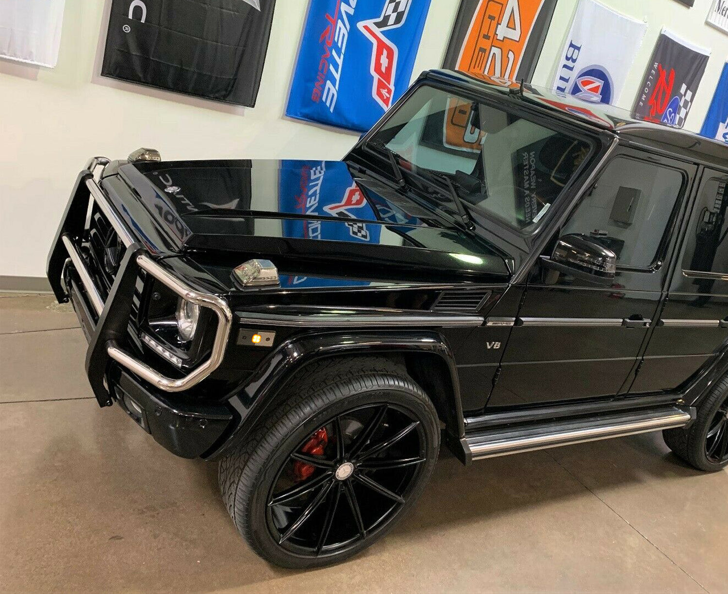 4-Piece Smoked Lens Amber/Red Full LED Side Marker Lights for 2015-2018 Mercedes G Class - Upgrade Your G-Wagon's Style & Night Visibility