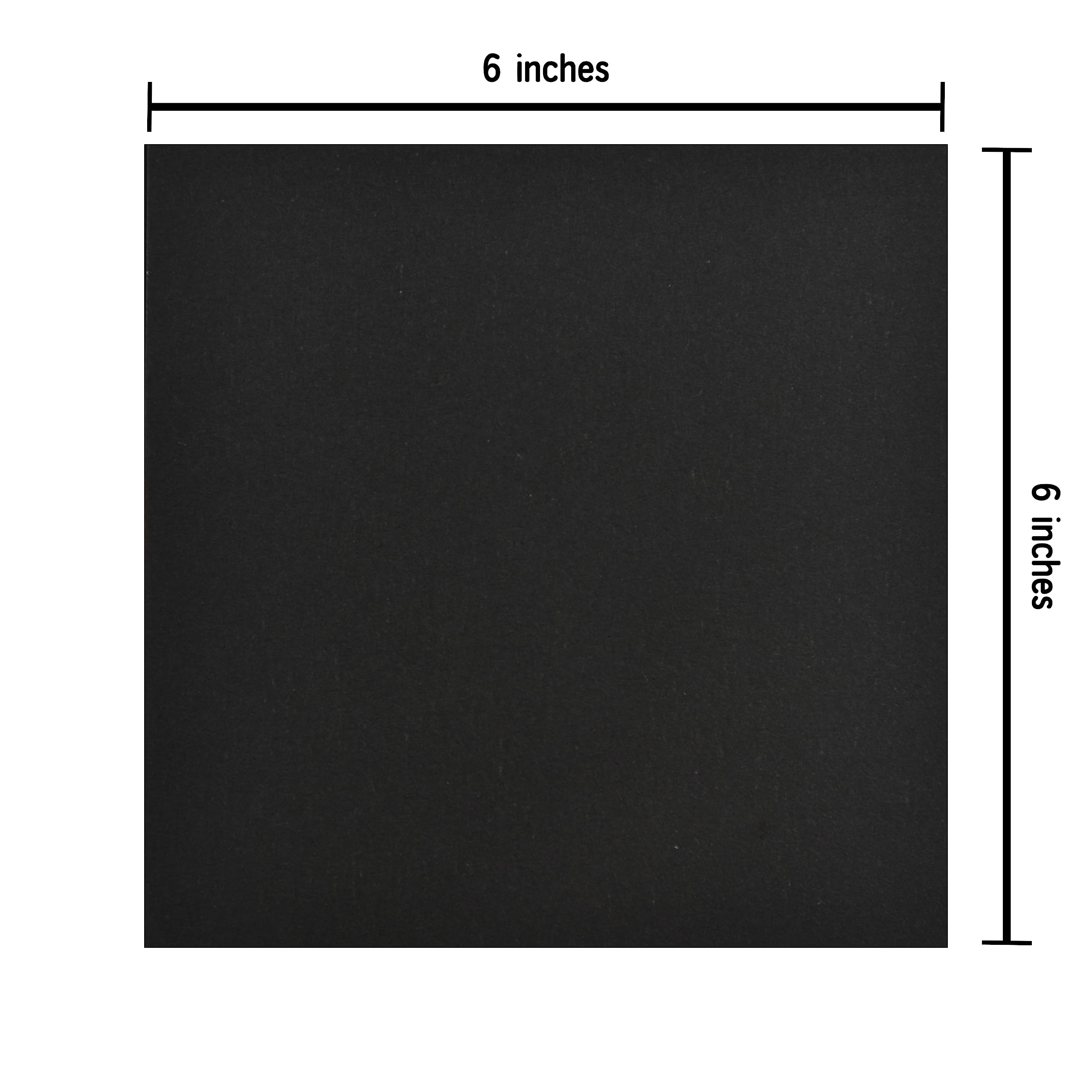 100 Sheets Double Sided Origami Paper 6x6 Inches - Vibrant Colors for Origami Cranes, Scrapbooking, DIY Crafts & Gift Wrapping - Premium Lightweight Cardstock (Black) - Perfect for Kids, Artists & Classroom Activities
