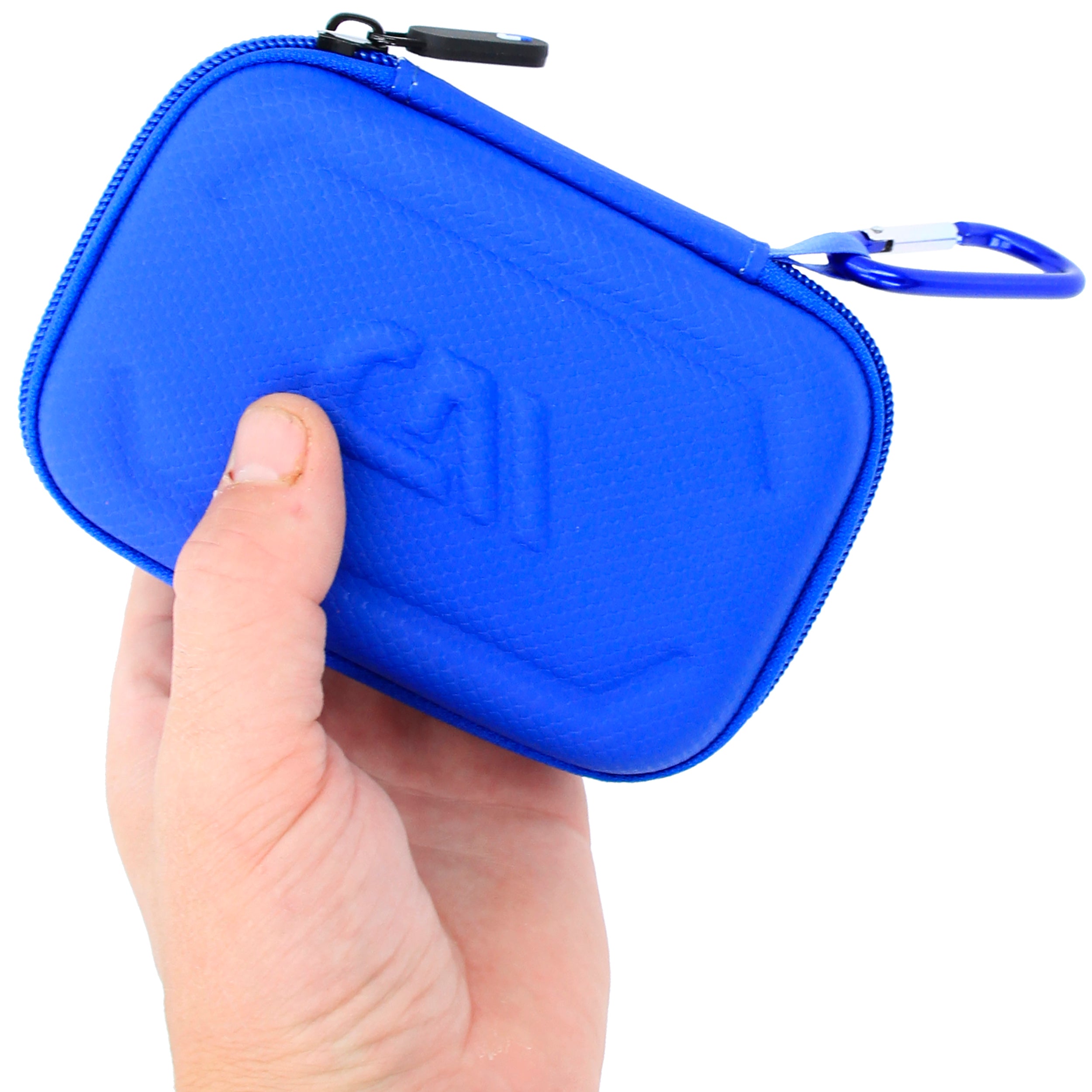 CASEMATIX Hard Shell Travel Case for Zoleo Satellite Communicator - Protective Case with Wrist Strap for Satellite Messenger (Blue) - Perfect for Outdoor Adventures, Hiking, and Emergency Communication