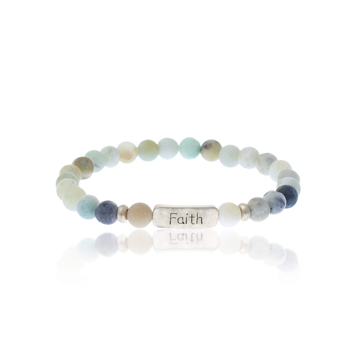 NTLX Inspirational Bracelets for Women - Faith Bracelet with Natural Stones, Stretch Message Bracelet in Gift Box - Perfect Motivational Gift for Her, Birthday, Christmas, or Daily Encouragement