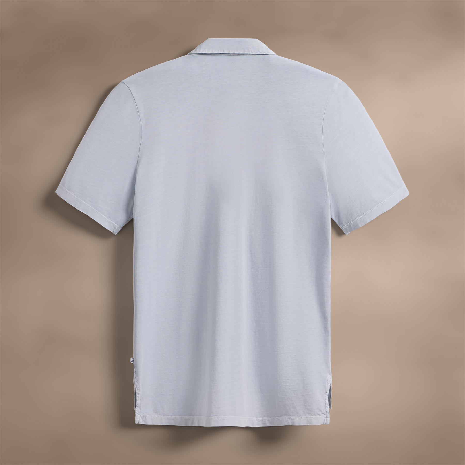 Premium Sueded Jersey Polo Shirt for Men - Soft & Comfortable Grey Glacier Pigment Dye - Casual Office Wear & Weekend Outfits