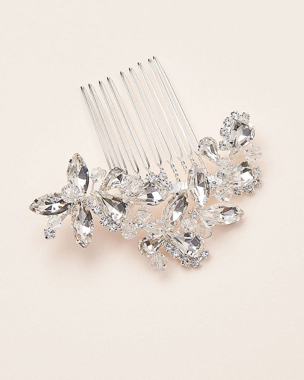 Elegant Bridal Hair Comb with Crystal & Pearl - Perfect for Weddings, Prom, and Special Occasions