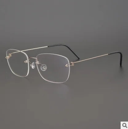 Aimee Women's Rimless Square Titanium Eyeglasses 842100 - Lightweight & Durable Titanium Frame for Work, Reading & Fashion